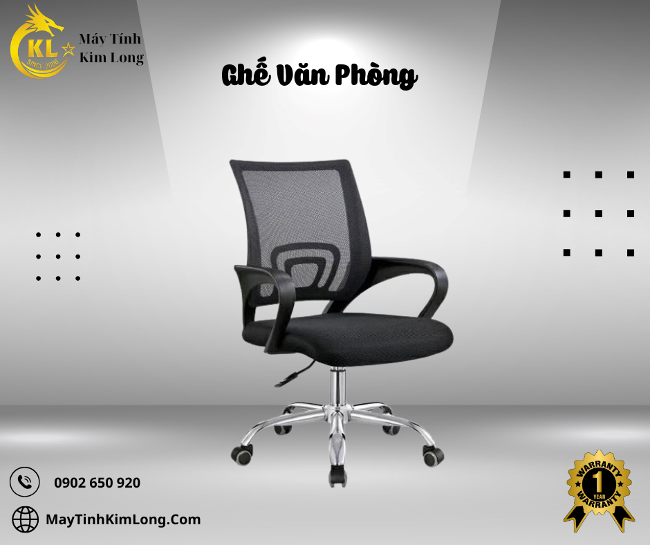Ghế xoay nhân viên văn phòng lưới thấp